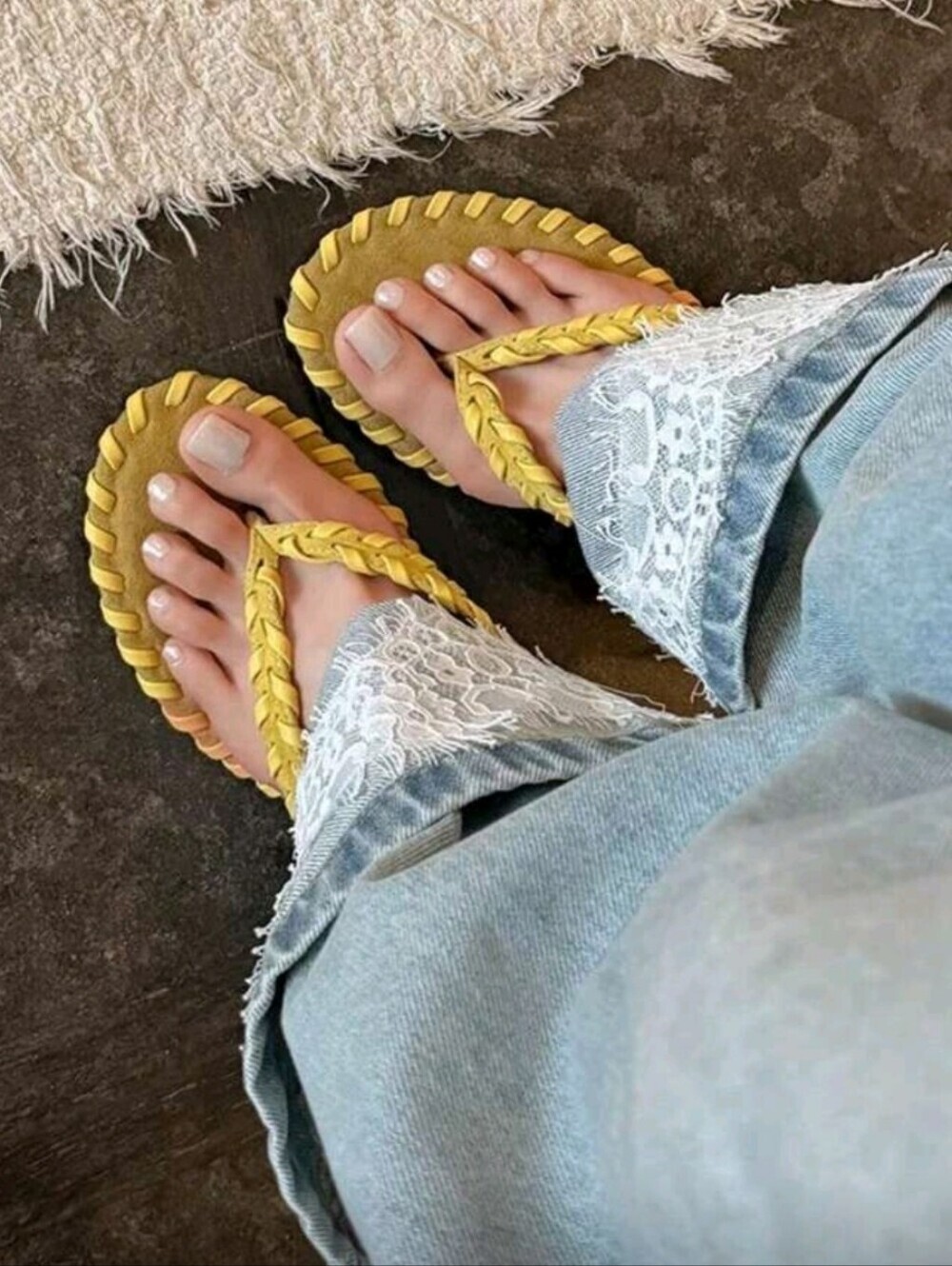 French Square Toe Open Toe Thong High Heel Stilettos Sandals Summer New Kitten H - Picture 5 of 6